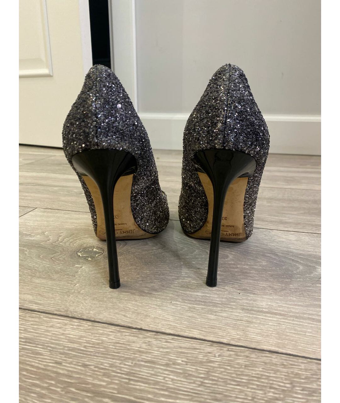 JIMMY CHOO Серебряные туфли, фото 4