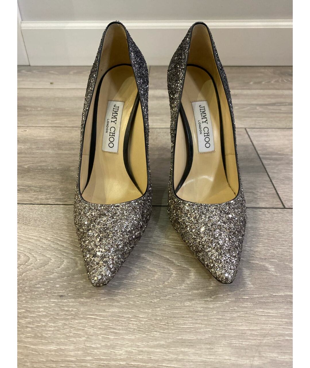 JIMMY CHOO Серебряные туфли, фото 2