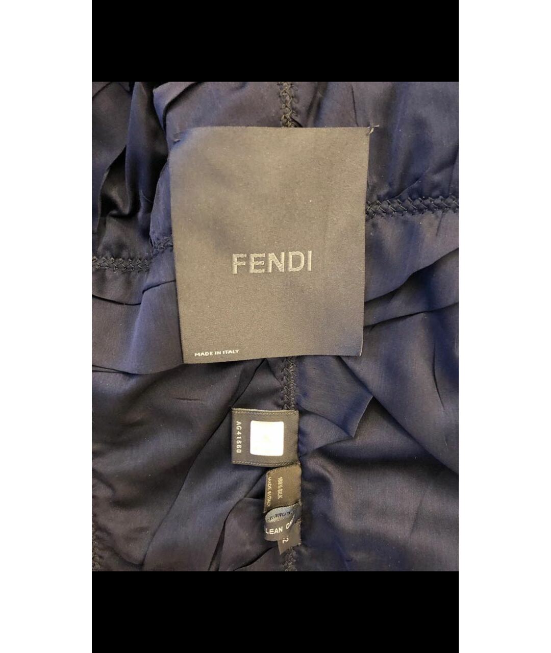 FENDI Синяя меховая дубленка, фото 4