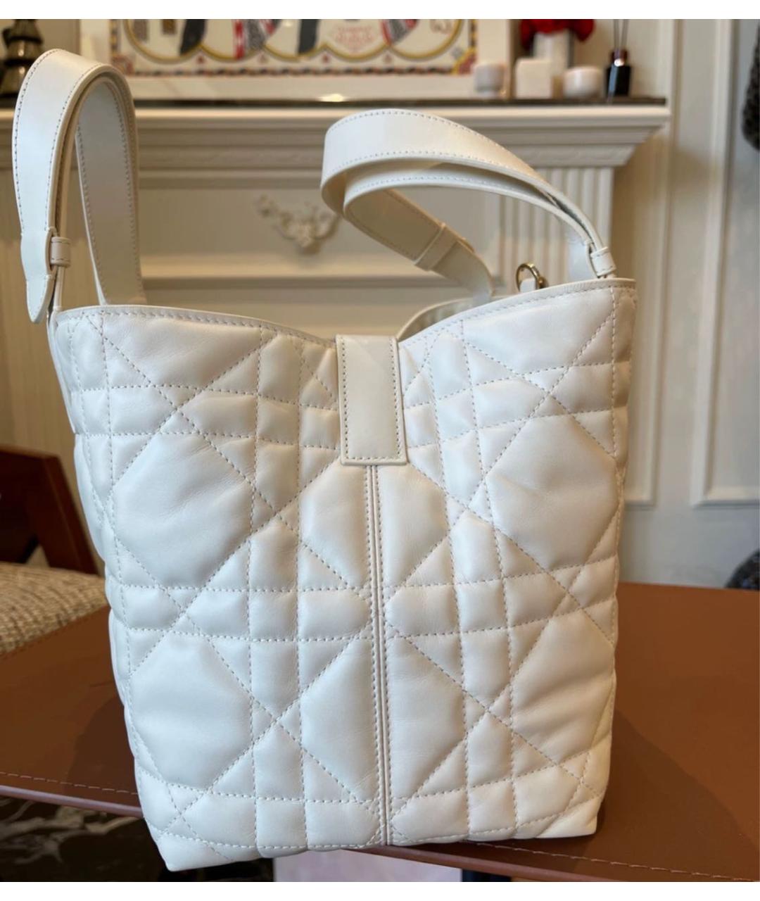 CHRISTIAN DIOR Белая сумка тоут, фото 3