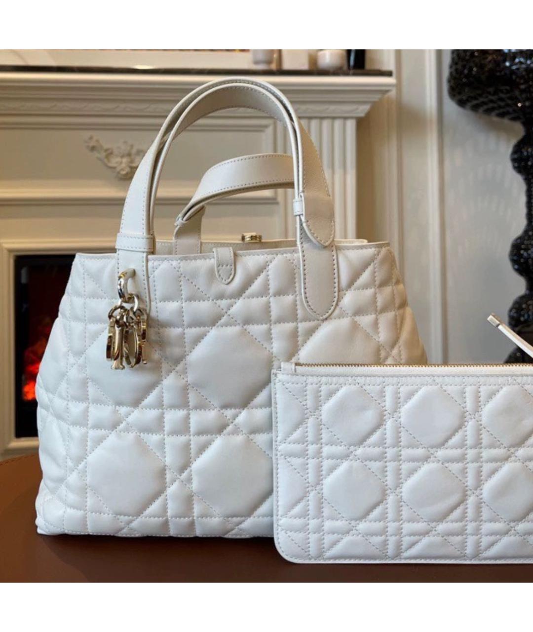 CHRISTIAN DIOR Белая сумка тоут, фото 2