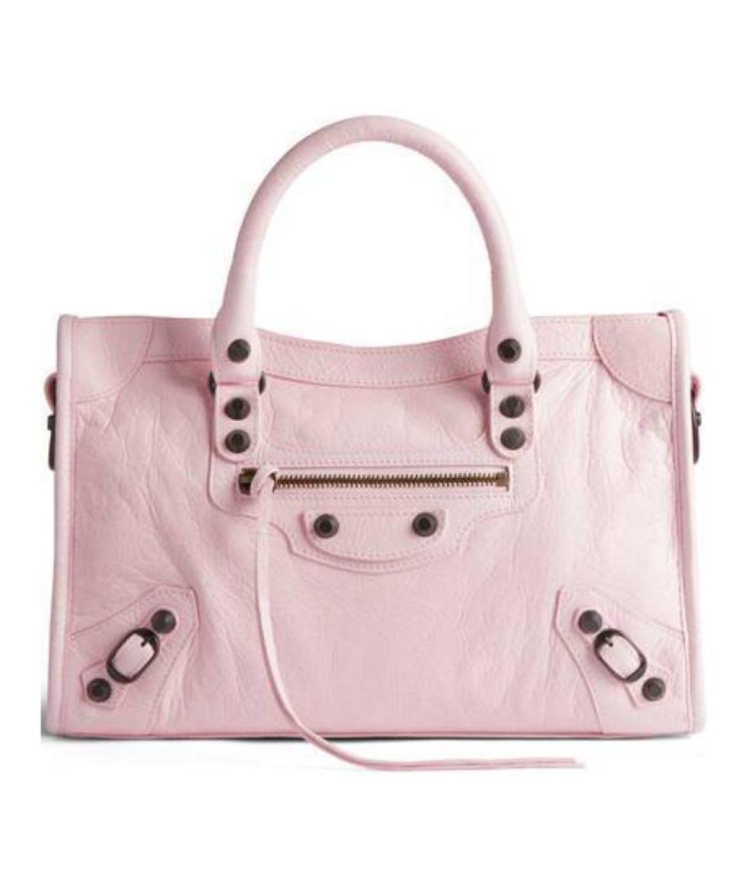 BALENCIAGA Розовая кожаная сумка через плечо, фото 1