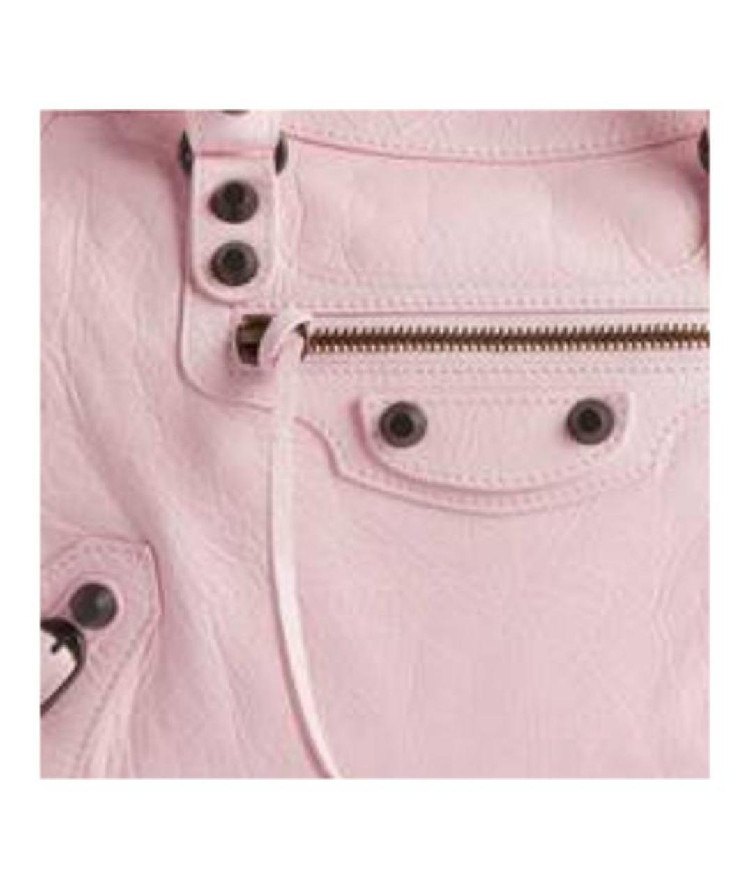 BALENCIAGA Розовая кожаная сумка через плечо, фото 6