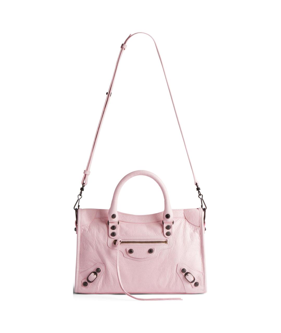 BALENCIAGA Розовая кожаная сумка через плечо, фото 2