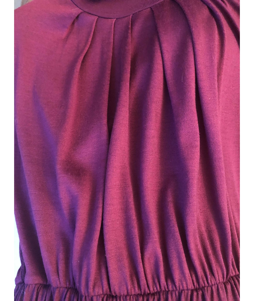 SPORTMAX Бордовое вискозное платье, фото 4
