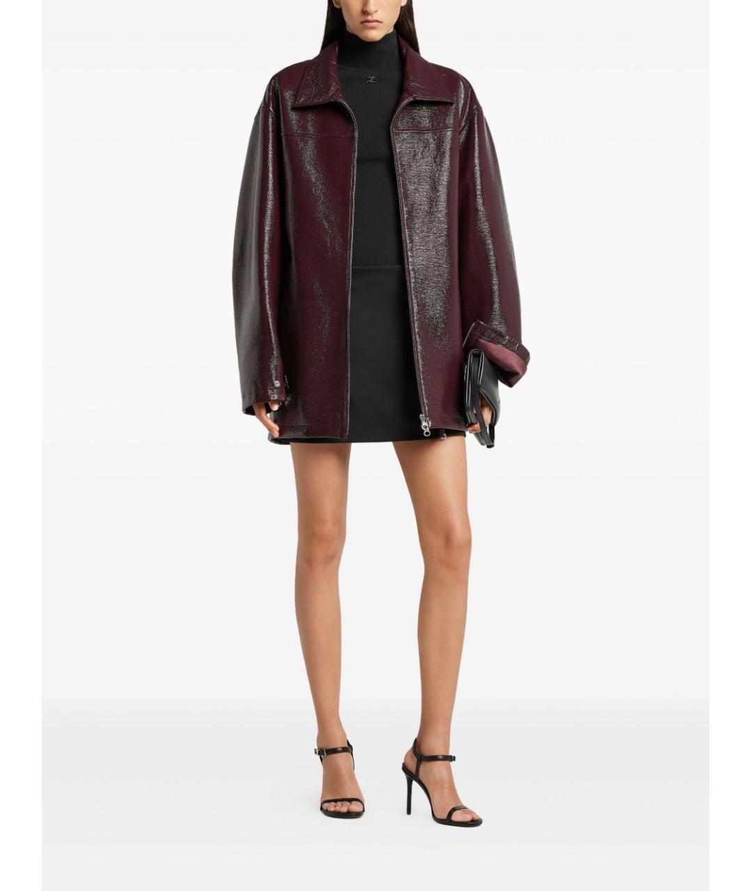 COURREGES Бордовое пальто, фото 3