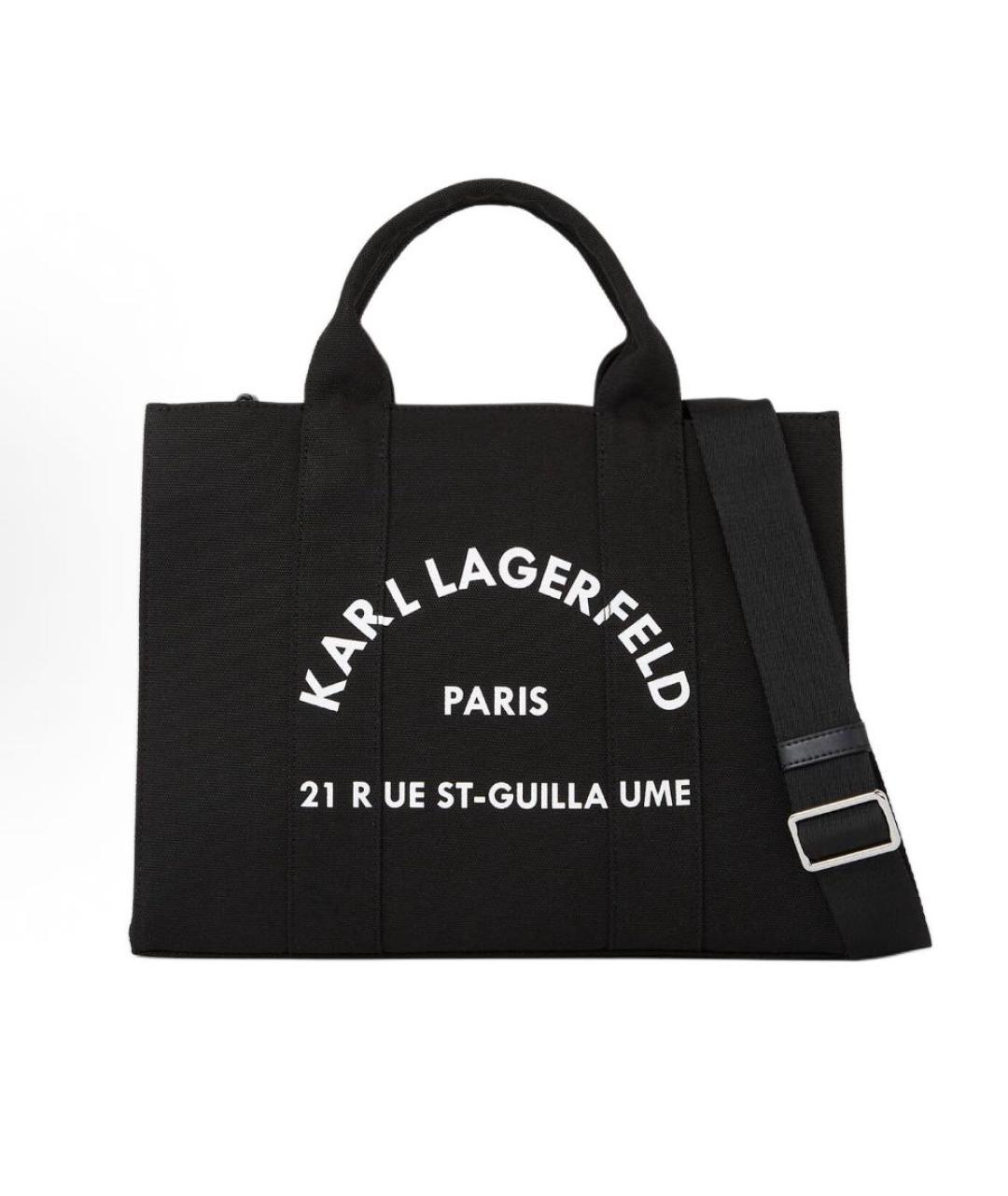 KARL LAGERFELD Черная сумка тоут, фото 7