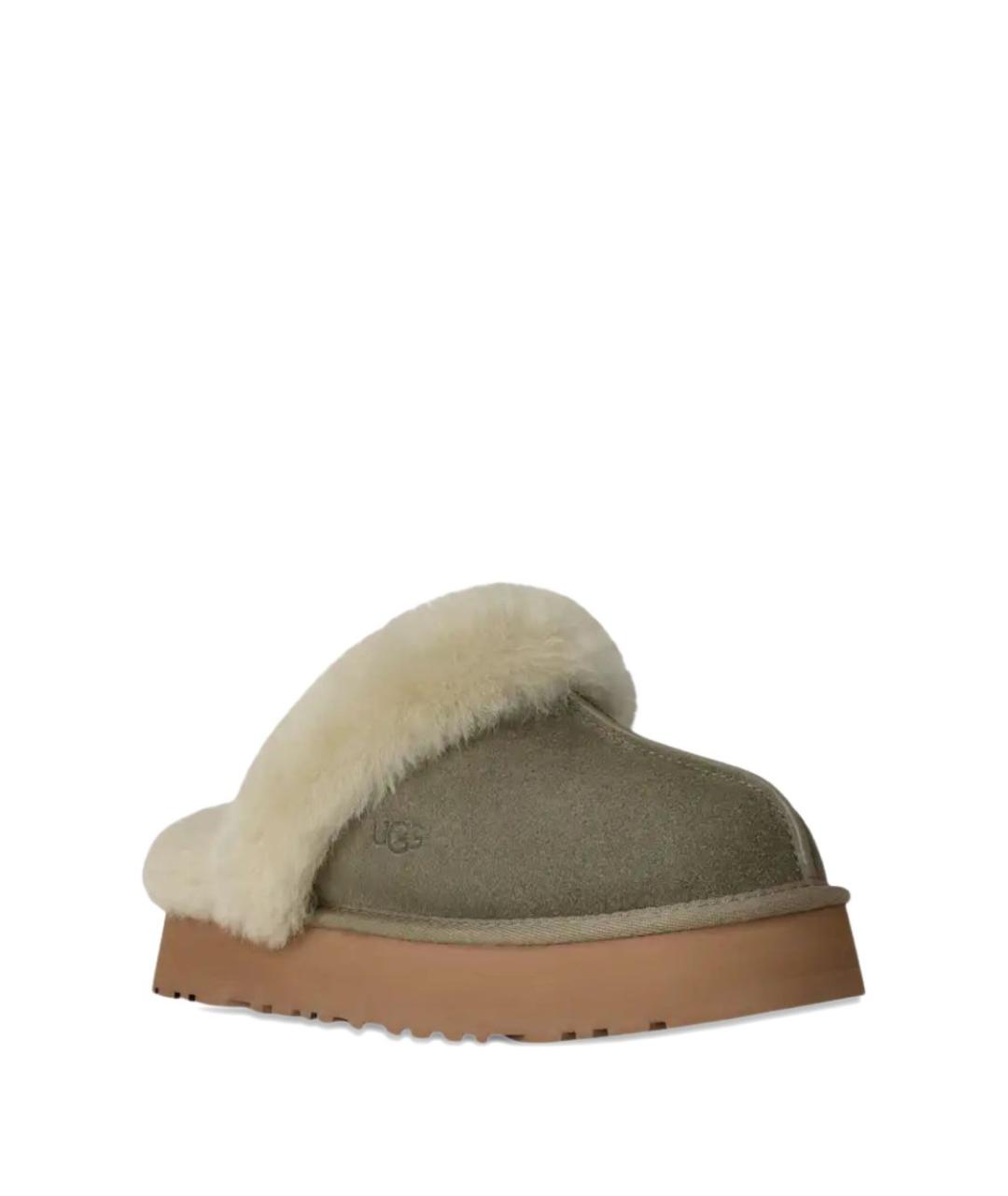 UGG AUSTRALIA Зеленые нубуковые сабо, фото 2