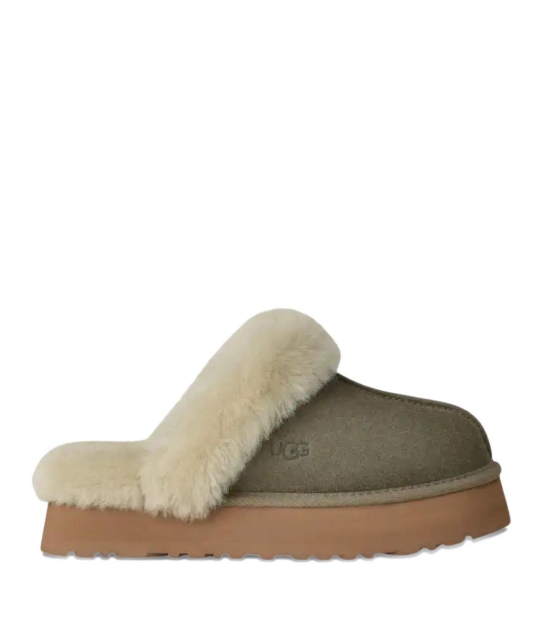 UGG AUSTRALIA Зеленые нубуковые сабо, фото 1