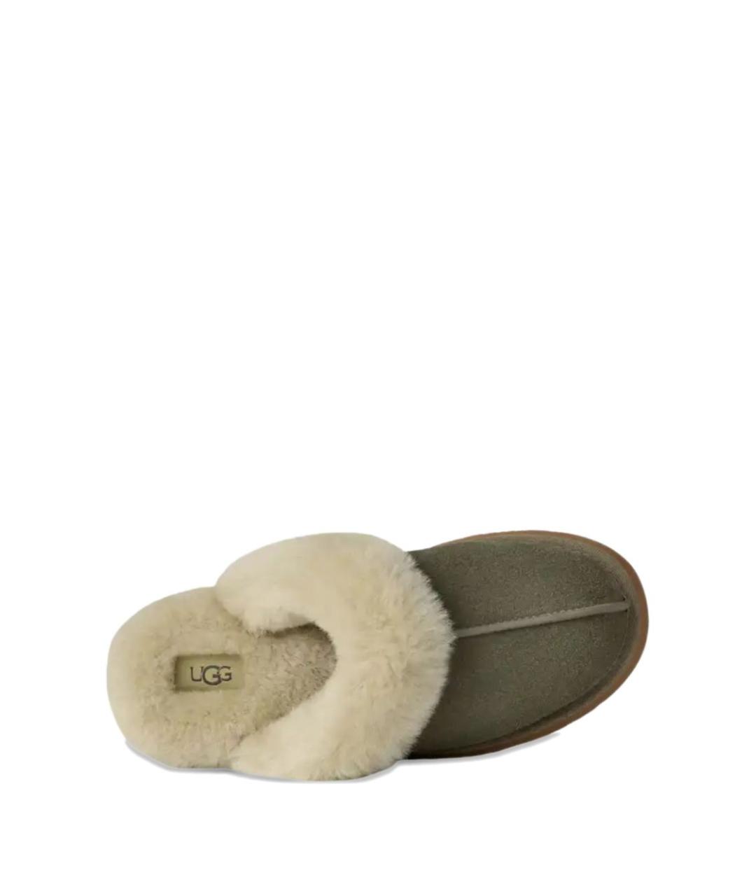 UGG AUSTRALIA Зеленые нубуковые сабо, фото 4