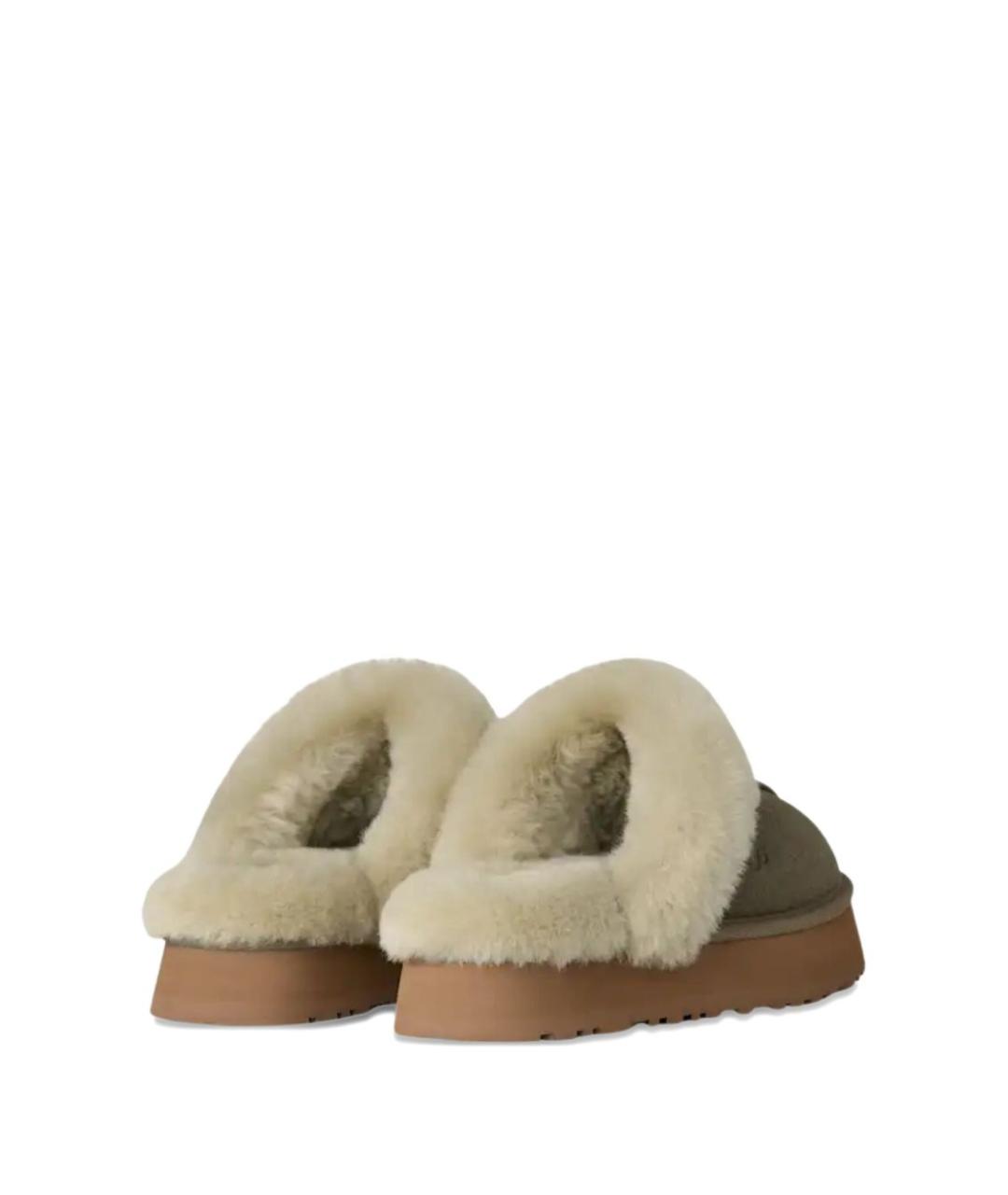 UGG AUSTRALIA Зеленые нубуковые сабо, фото 3
