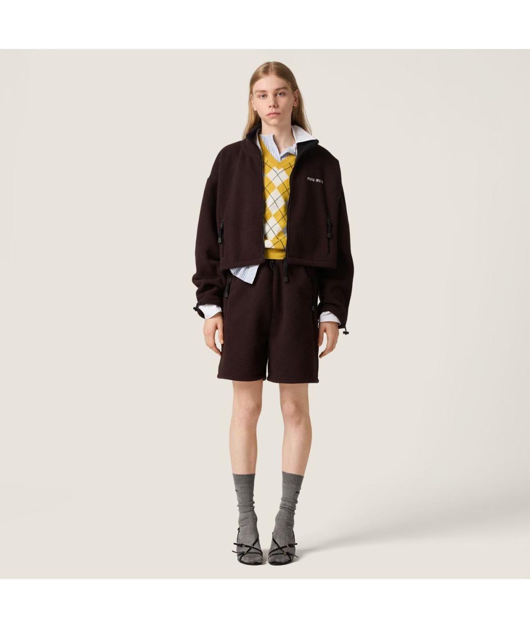 MIU MIU Желтая кашемировая жилетка, фото 5