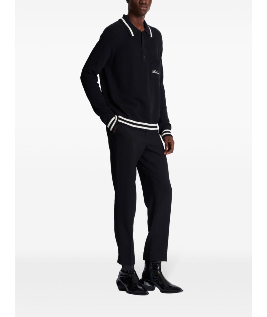 BALMAIN Черный шерстяной джемпер / свитер, фото 3