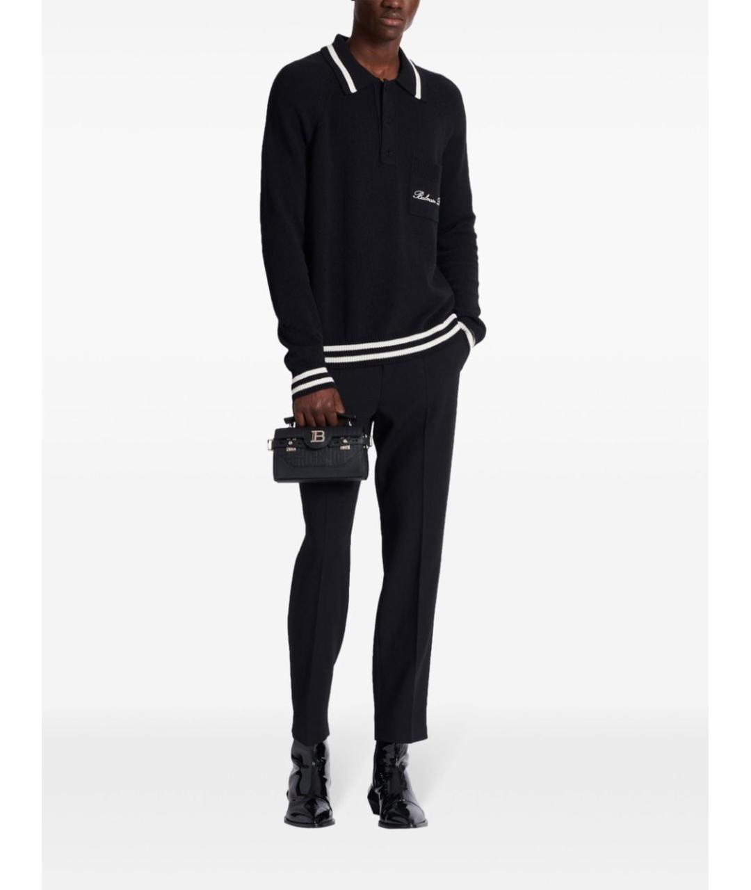 BALMAIN Черный шерстяной джемпер / свитер, фото 6