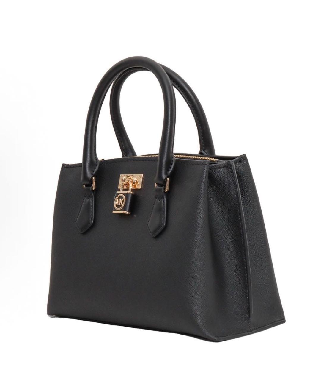 MICHAEL KORS Черная кожаная сумка тоут, фото 2