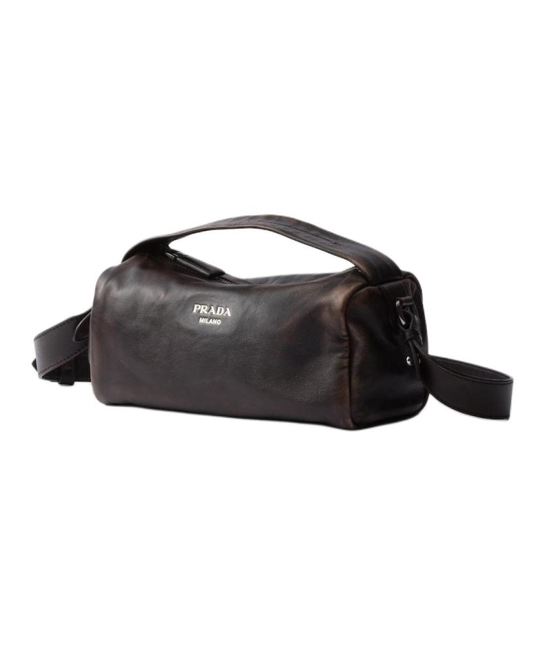 PRADA Коричневая кожаная сумка через плечо, фото 2