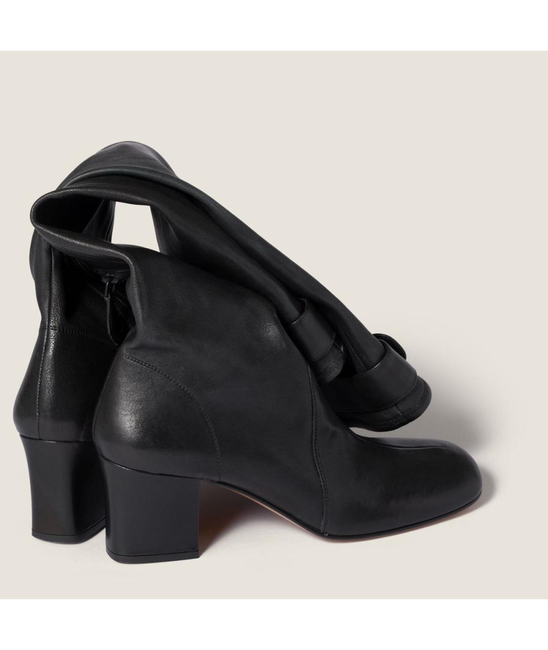 MIU MIU Черные кожаные сапоги, фото 3