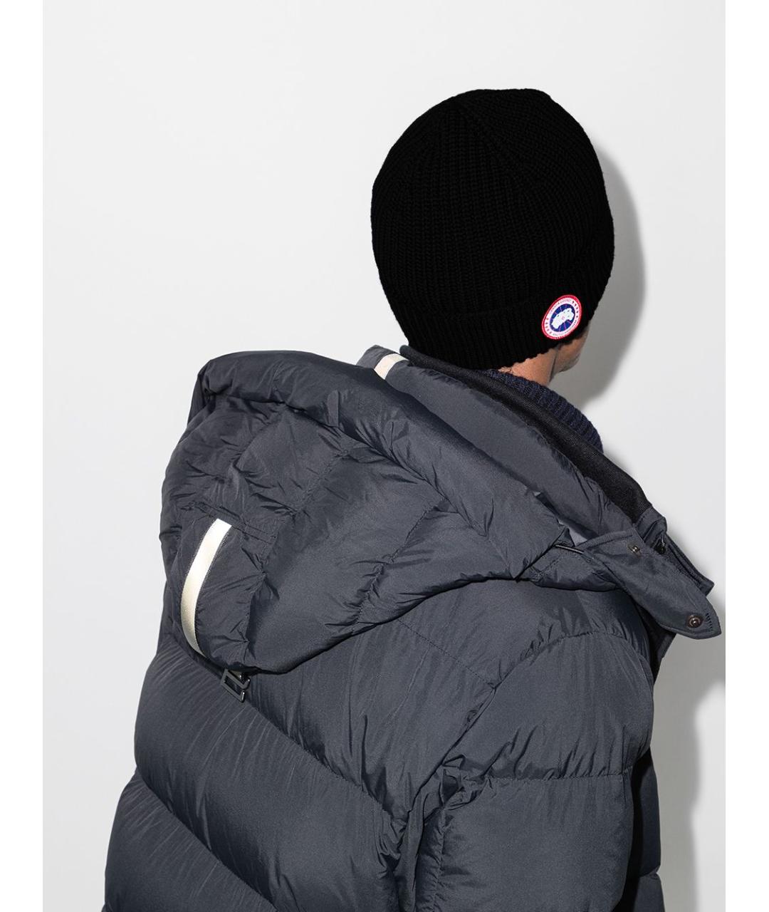 CANADA GOOSE Черная шерстяная шапка, фото 2