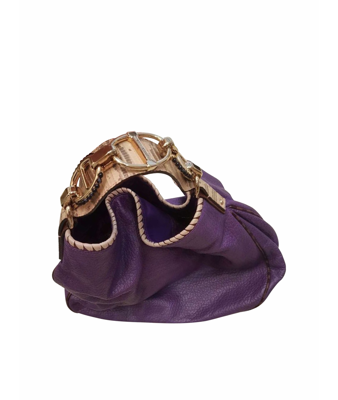 LOEWE Фиолетовая кожаная сумка с короткими ручками, фото 1