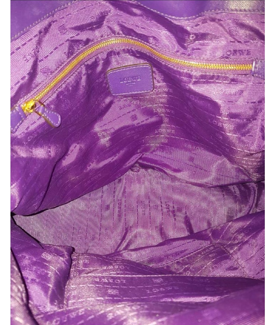 LOEWE Фиолетовая кожаная сумка с короткими ручками, фото 5