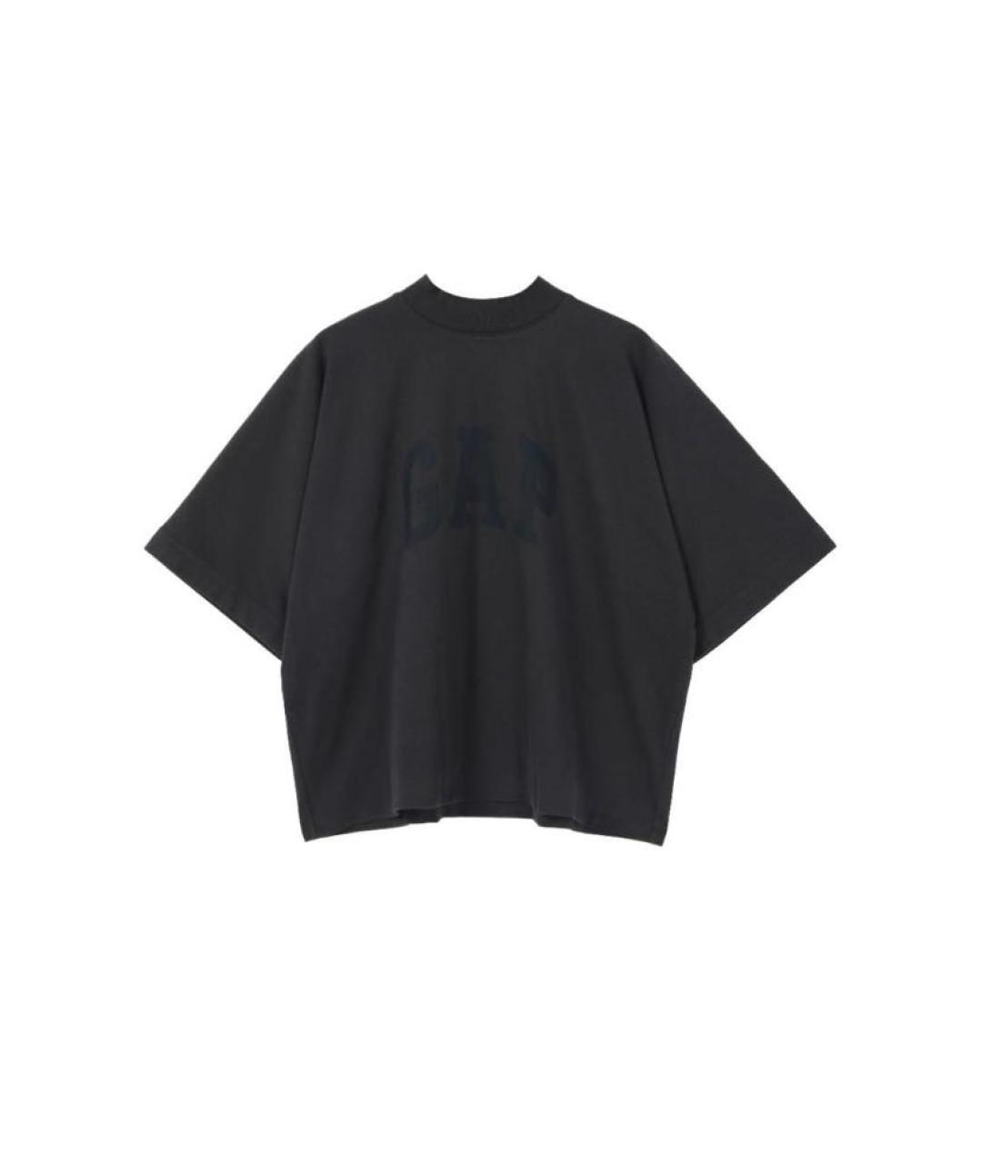 YEEZY Черная хлопковая футболка, фото 1