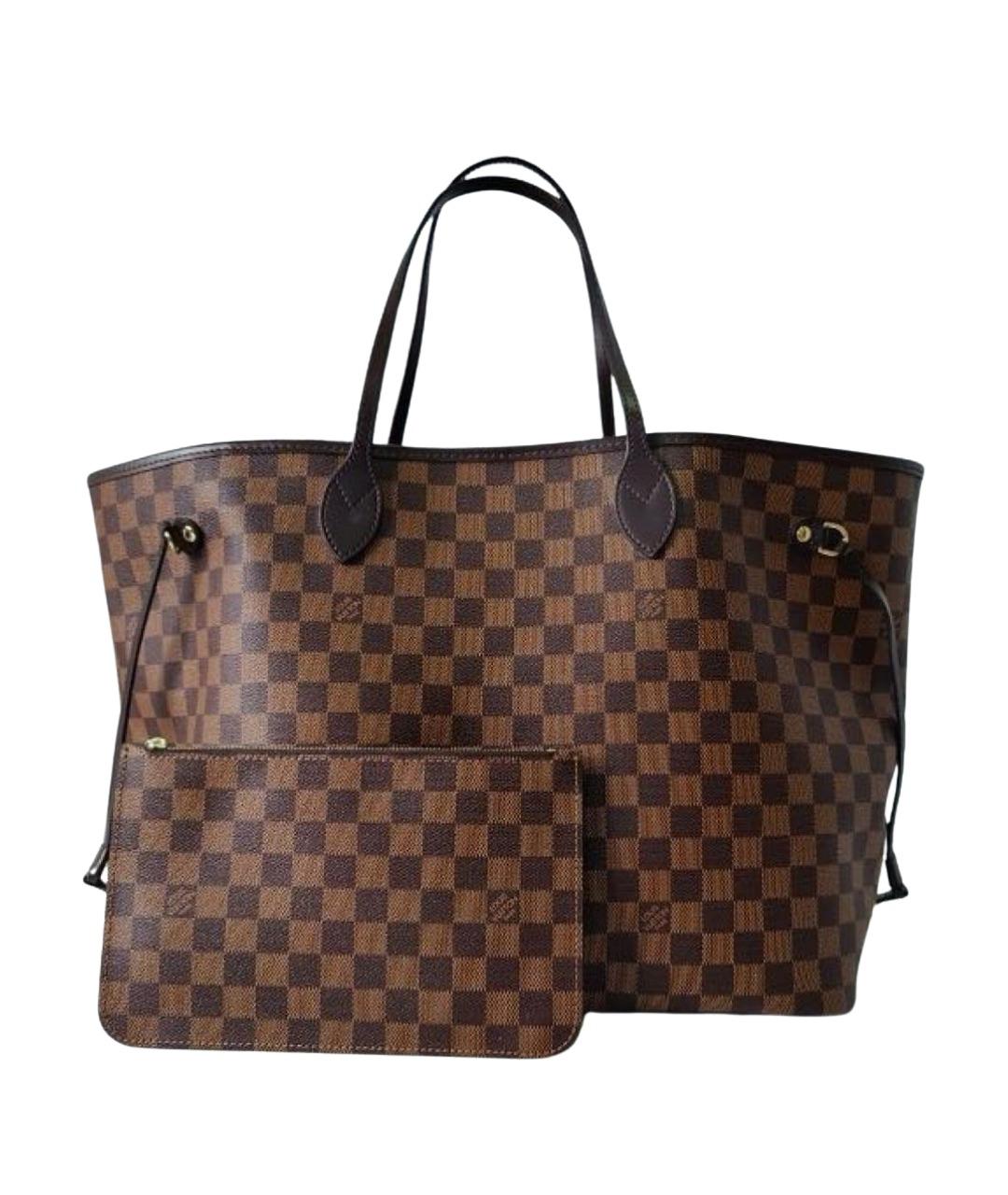 LOUIS VUITTON Коричневая сумка тоут из искусственной кожи, фото 1