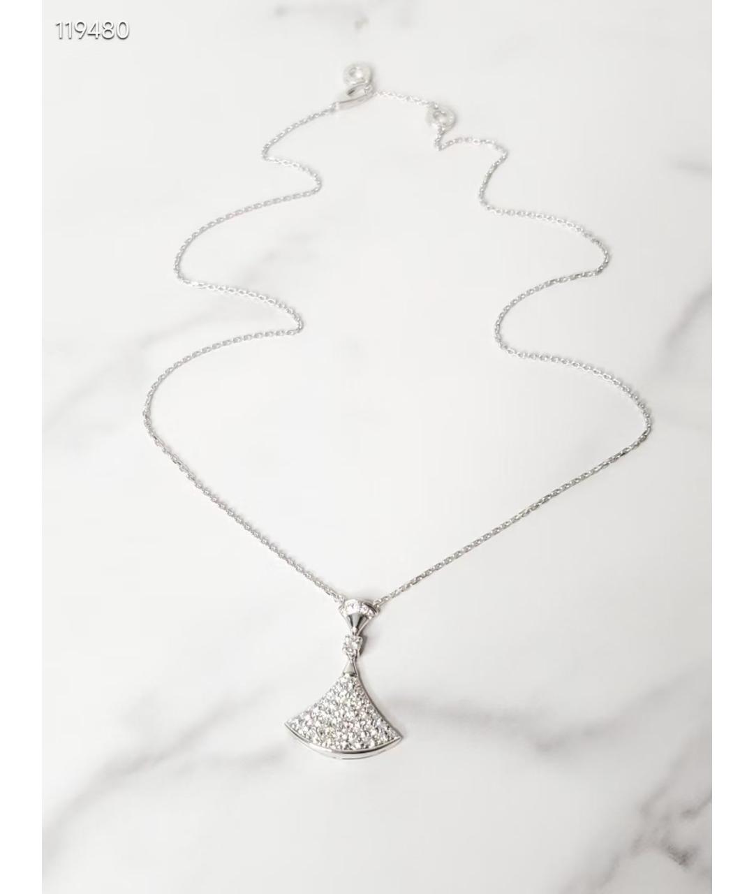 BVLGARI Серебряное колье из белого золота, фото 2