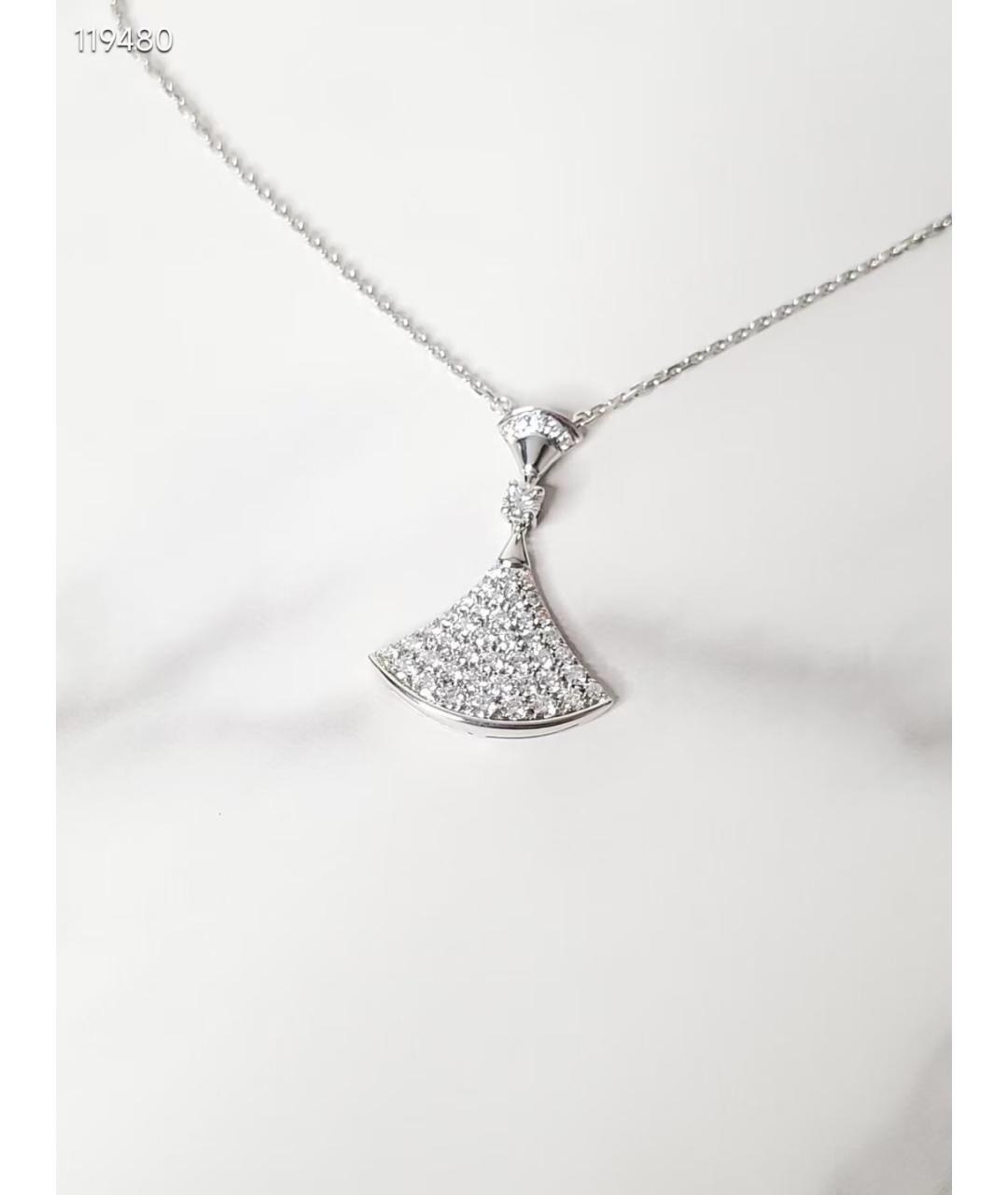 BVLGARI Серебряное колье из белого золота, фото 3