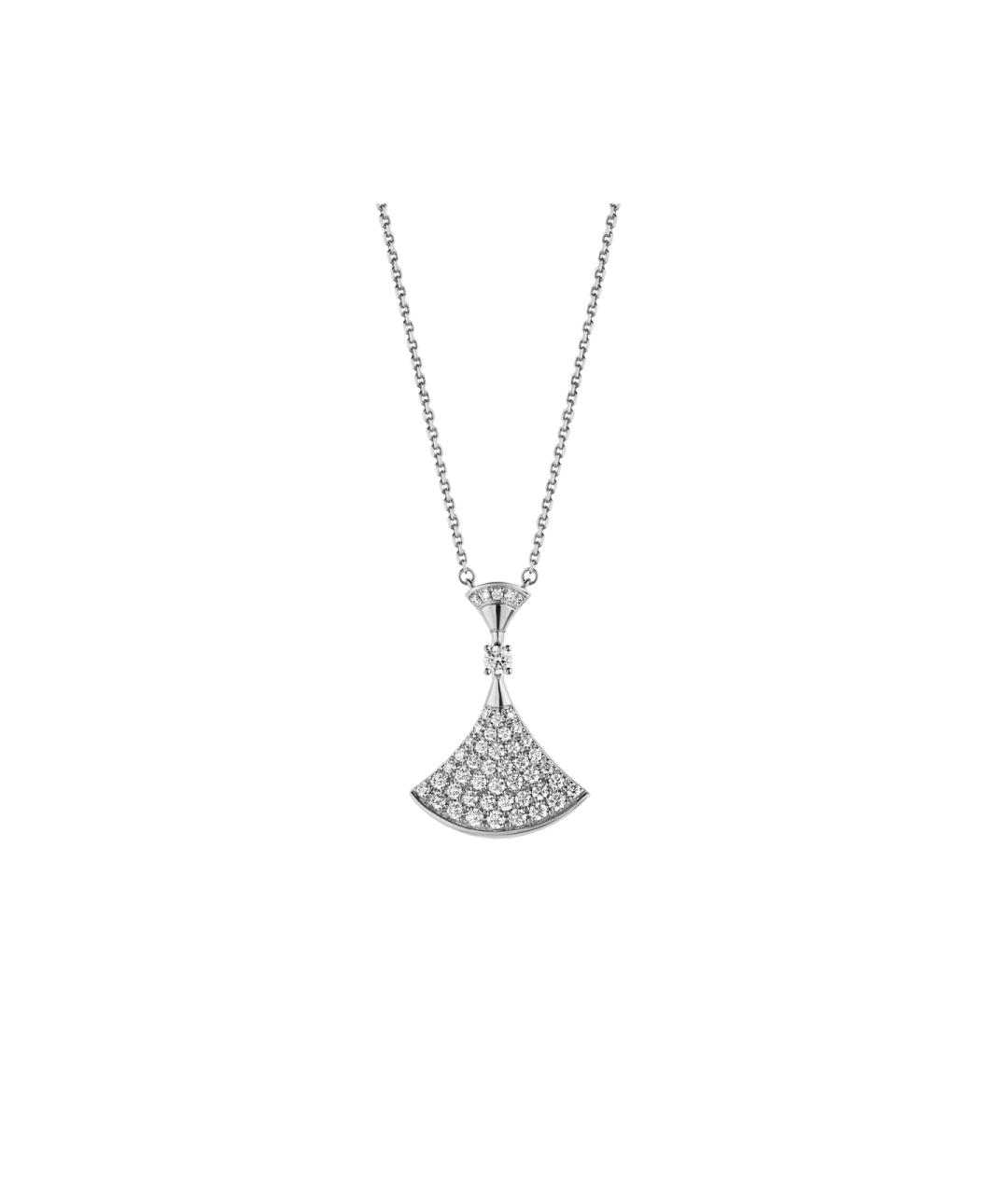 BVLGARI Серебряное колье из белого золота, фото 1
