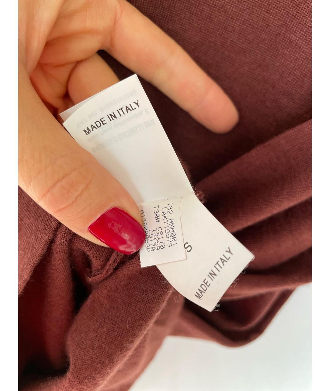 BRUNELLO CUCINELLI Бордовый кашемировый джемпер / свитер, фото 2