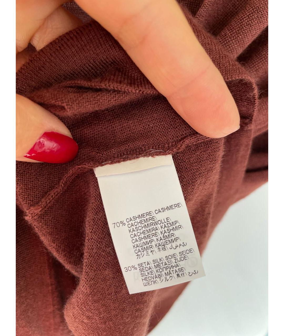 BRUNELLO CUCINELLI Бордовый кашемировый джемпер / свитер, фото 3