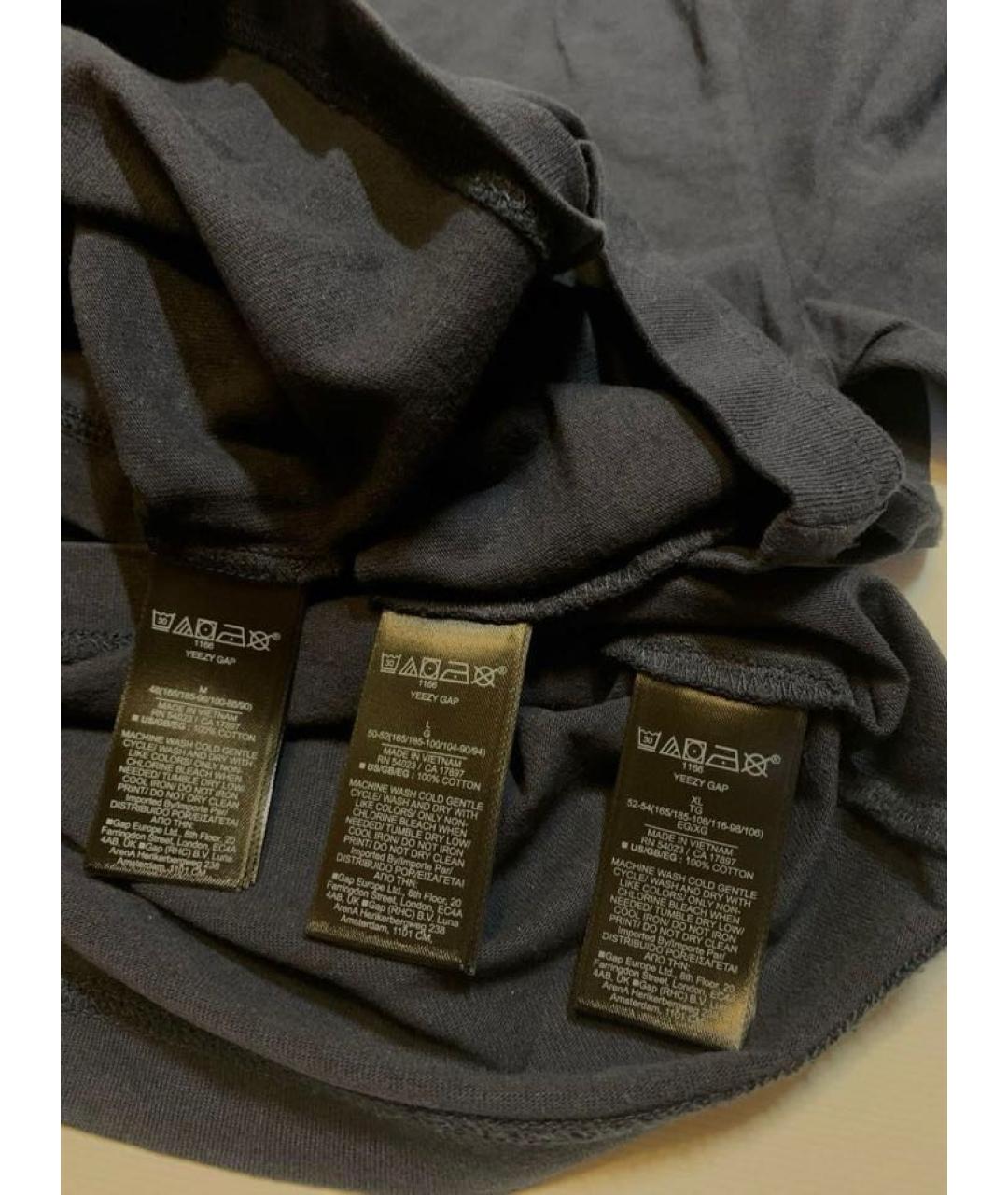 YEEZY Темно-синяя хлопковая футболка, фото 3