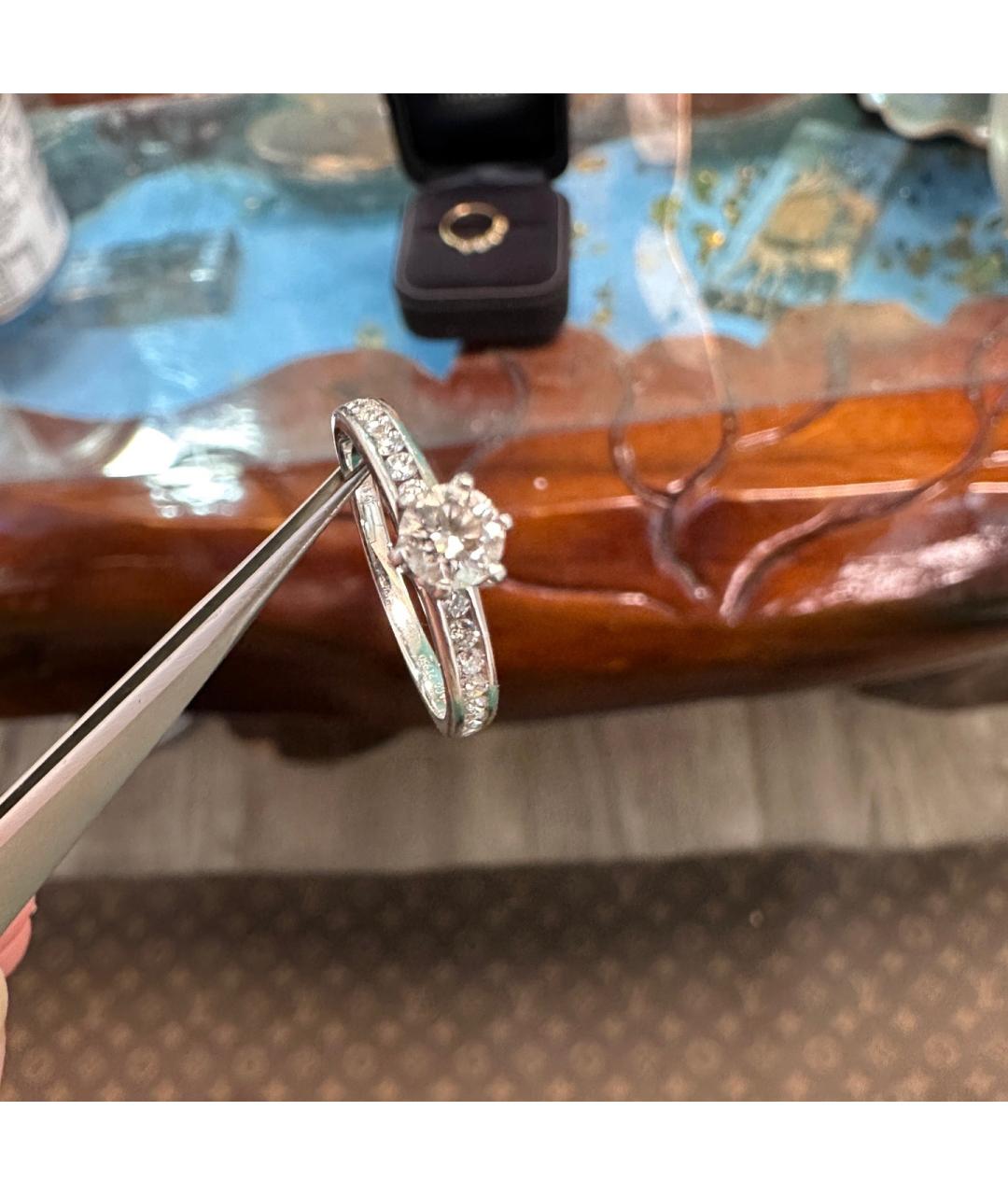 TIFFANY&CO Серебряное платиновое кольцо, фото 3