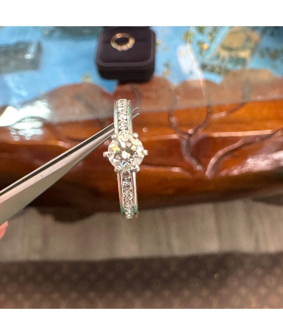 TIFFANY&CO Серебряное платиновое кольцо, фото 8