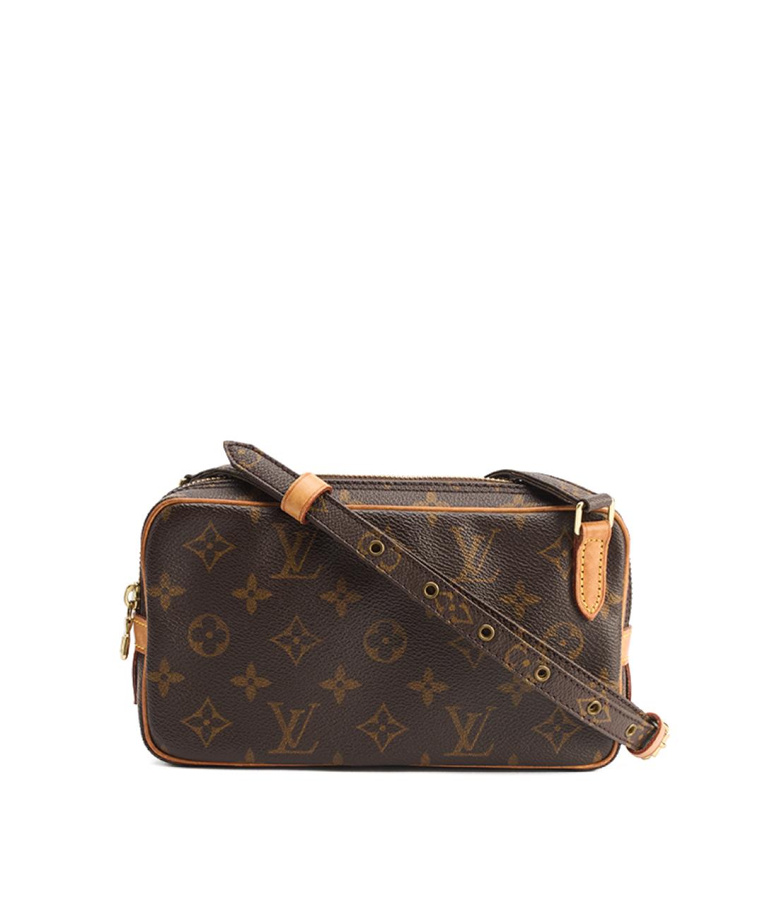 LOUIS VUITTON Коричневая кожаная сумка через плечо, фото 1