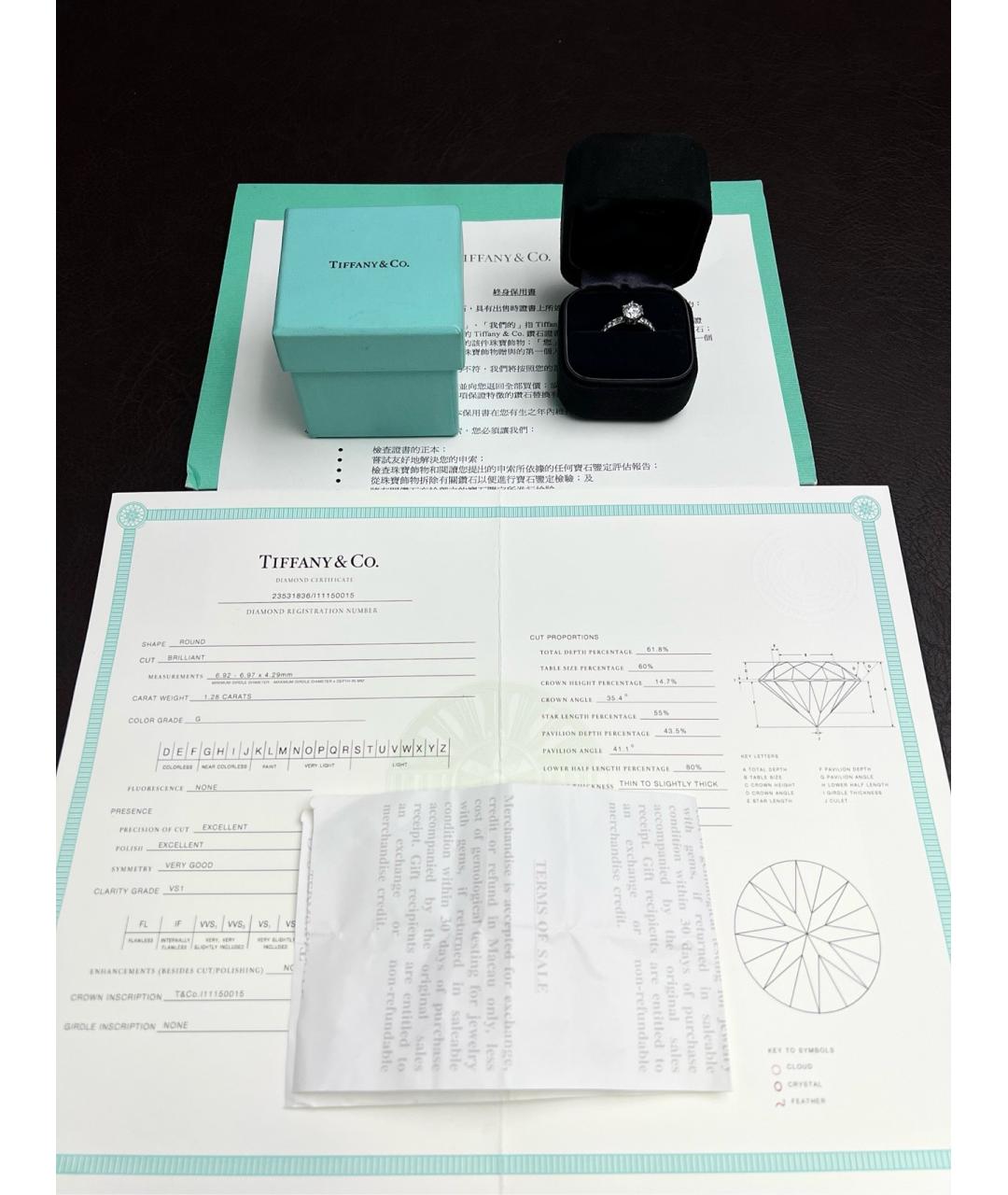 TIFFANY&CO Серебряное платиновое кольцо, фото 4