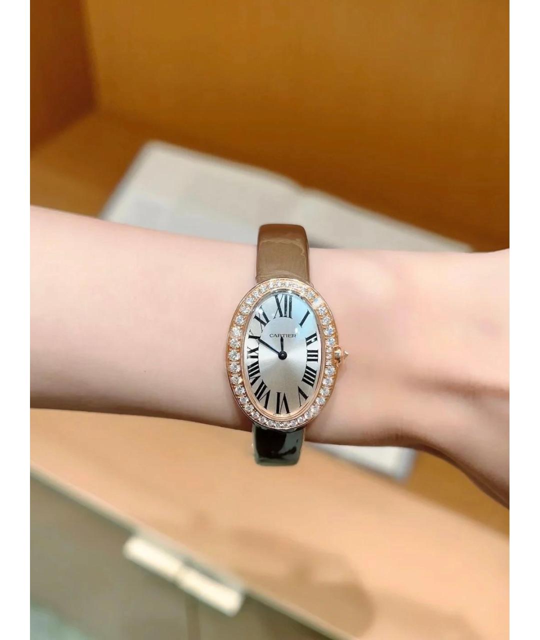 CARTIER Белые часы из розового золота, фото 2