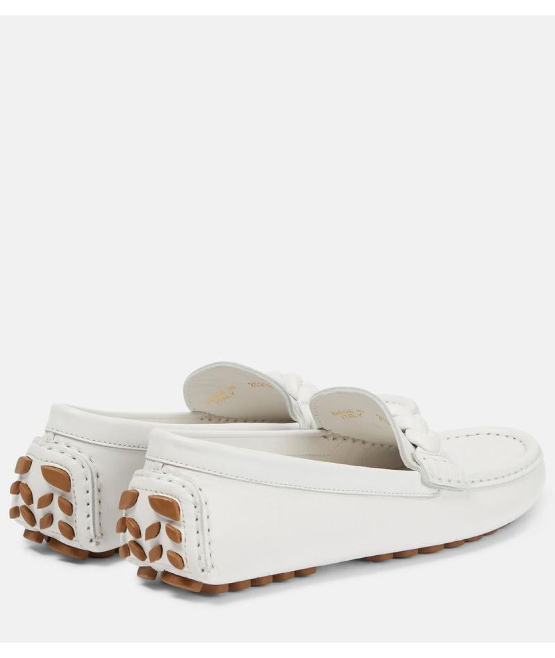 GIANVITO ROSSI Белые кожаные мокасины, фото 5