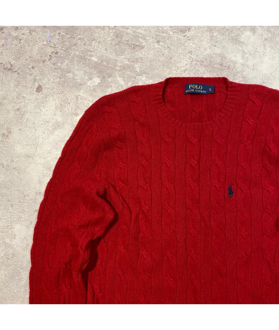 POLO RALPH LAUREN Красный шерстяной джемпер / свитер, фото 2