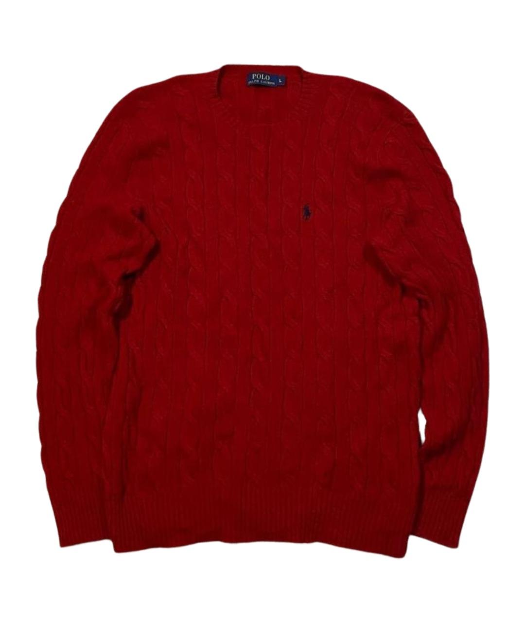 POLO RALPH LAUREN Красный шерстяной джемпер / свитер, фото 1