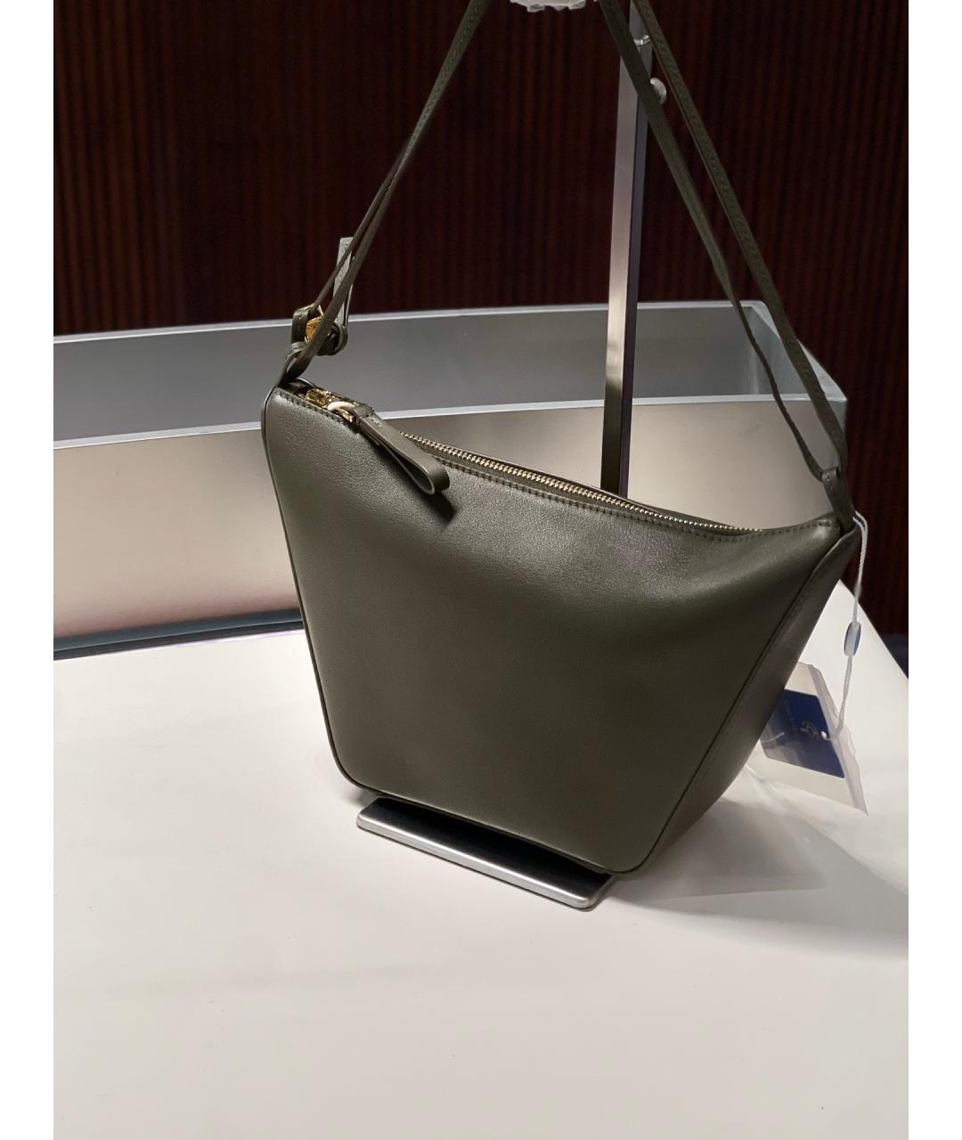LOEWE Зеленая кожаная сумка через плечо, фото 2