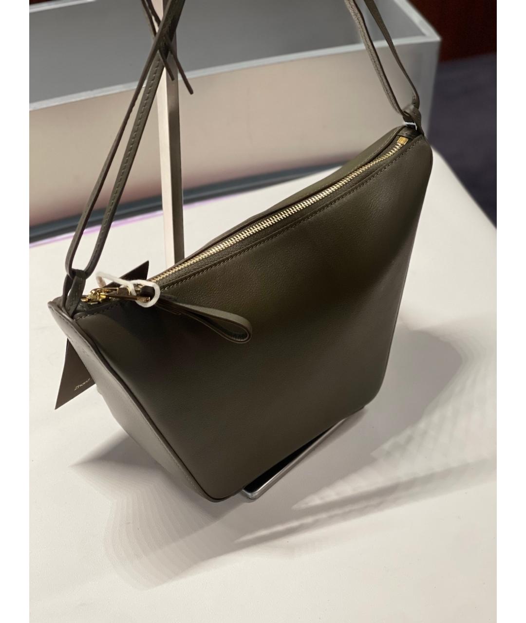 LOEWE Зеленая кожаная сумка через плечо, фото 6