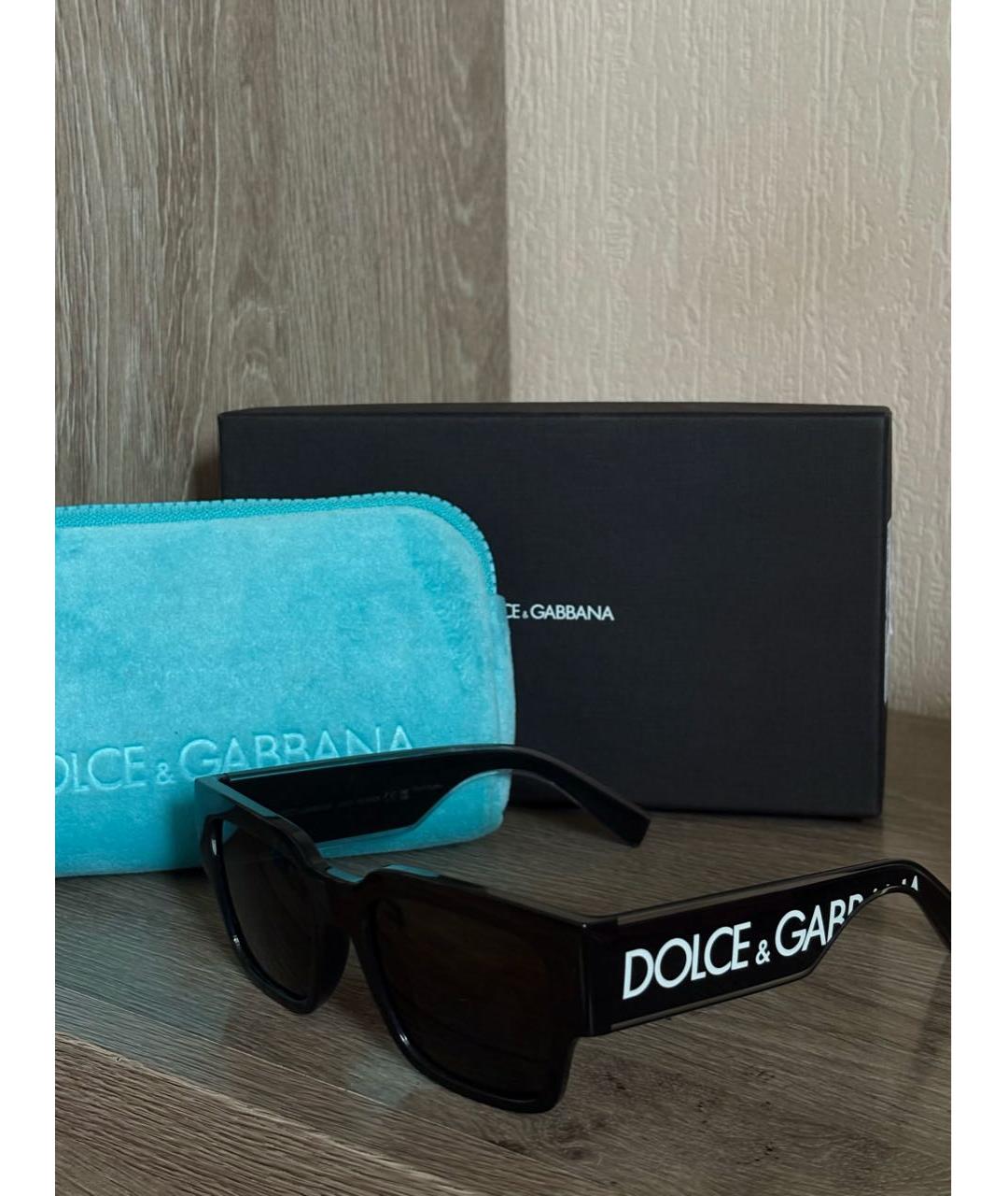 DOLCE&GABBANA Черные пластиковые солнцезащитные очки, фото 4
