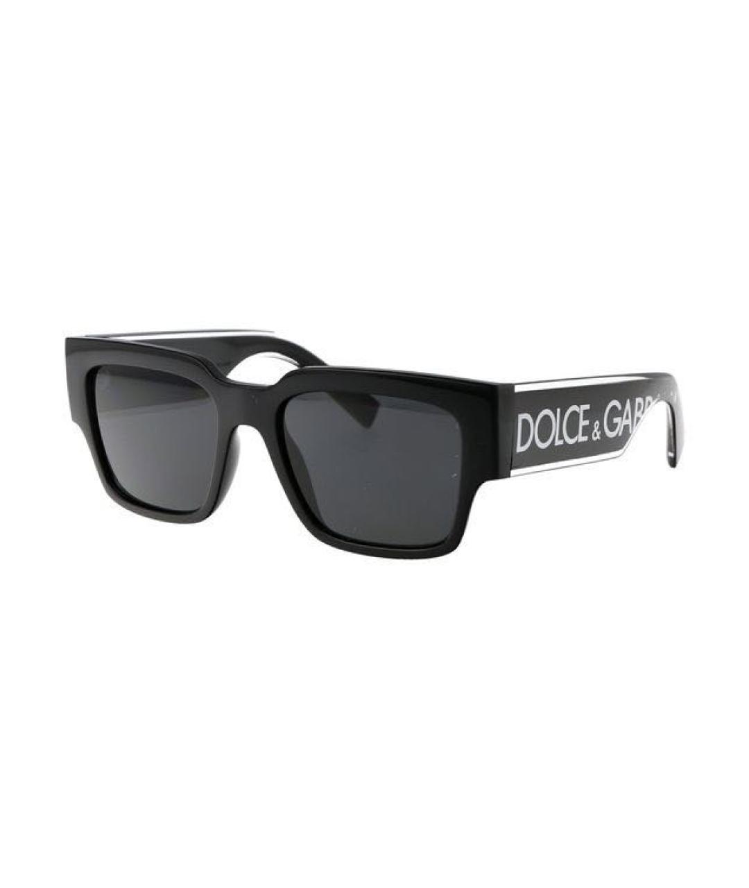 DOLCE&GABBANA Черные пластиковые солнцезащитные очки, фото 1