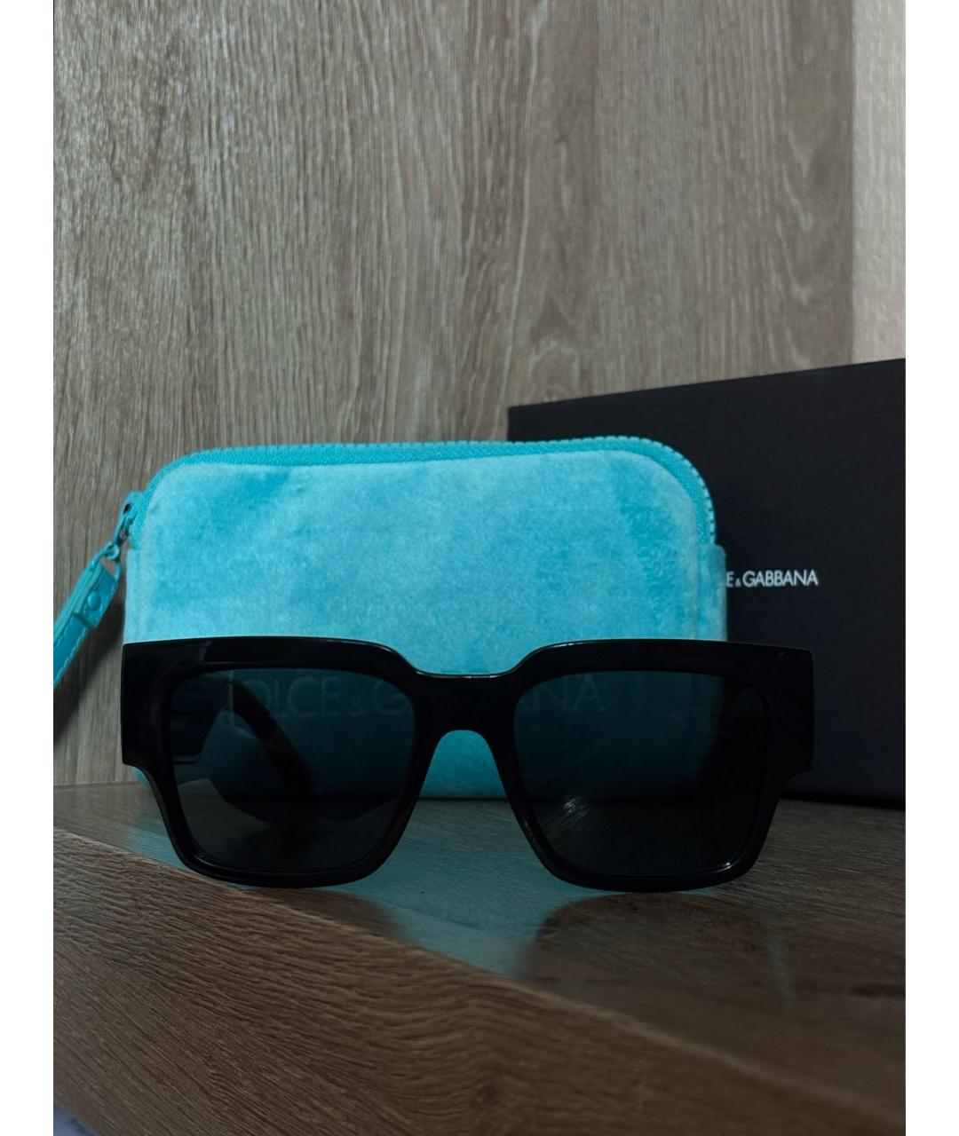 DOLCE&GABBANA Черные пластиковые солнцезащитные очки, фото 5