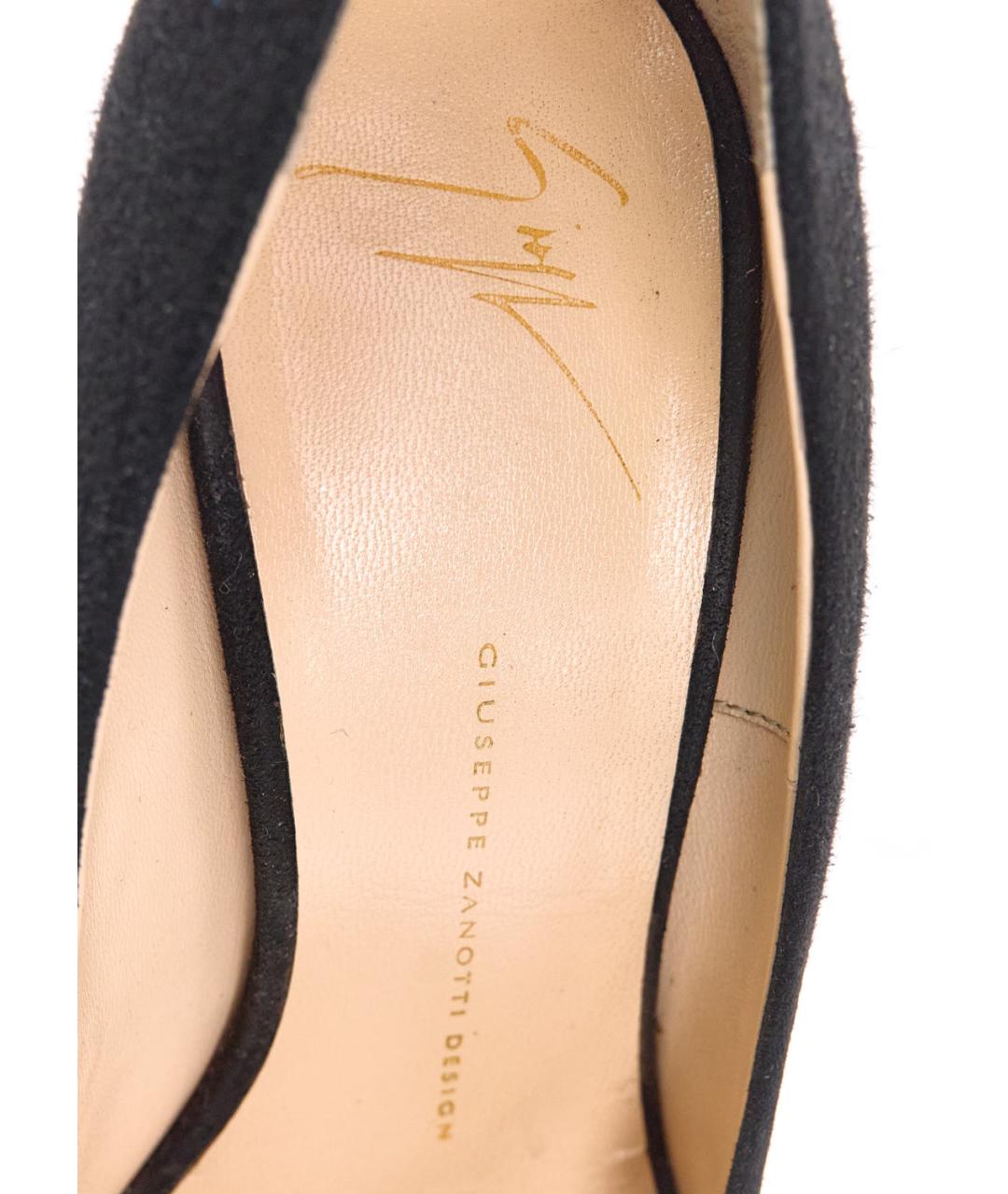 GIUSEPPE ZANOTTI DESIGN Черные замшевые туфли, фото 5