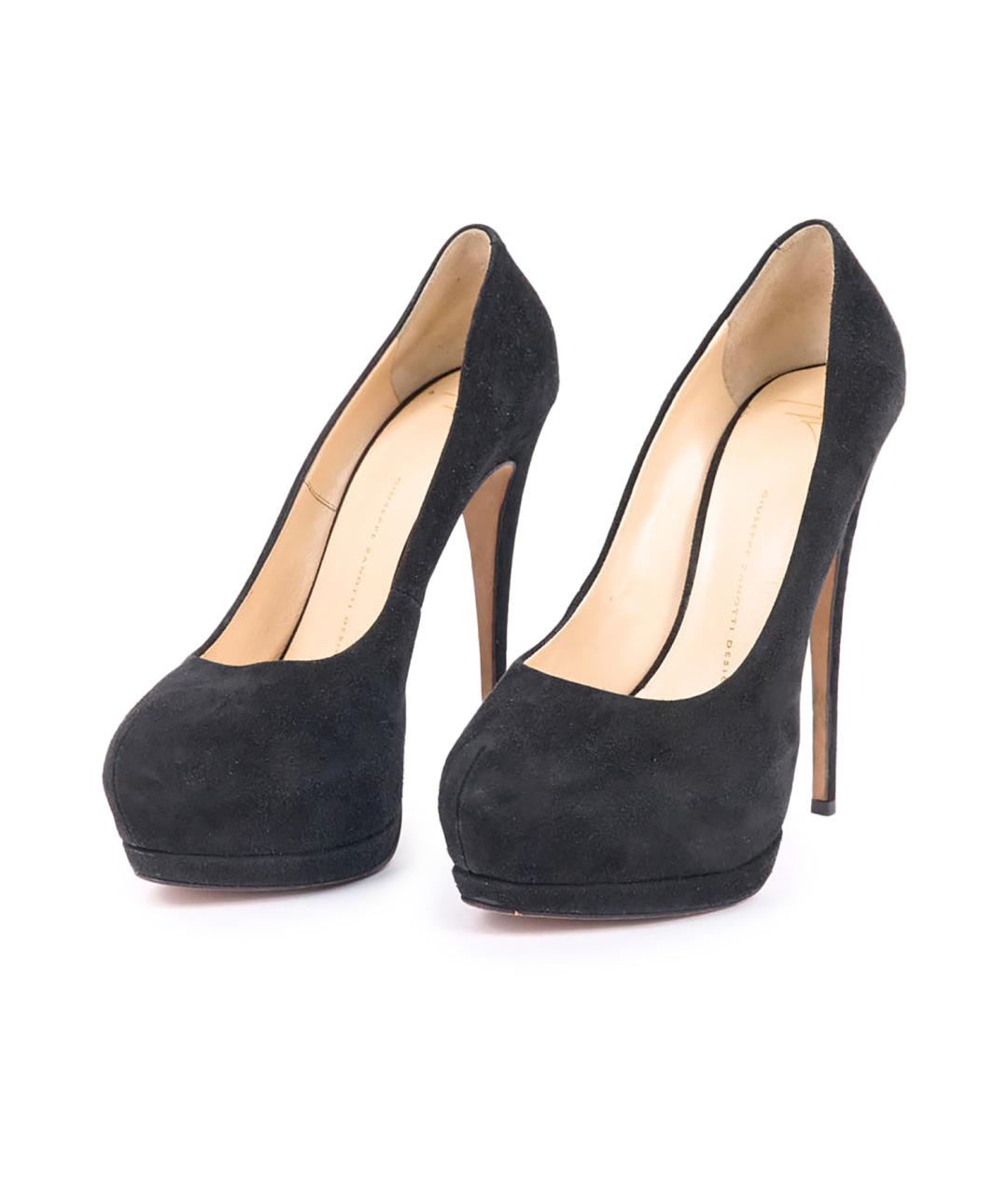 GIUSEPPE ZANOTTI DESIGN Черные замшевые туфли, фото 2