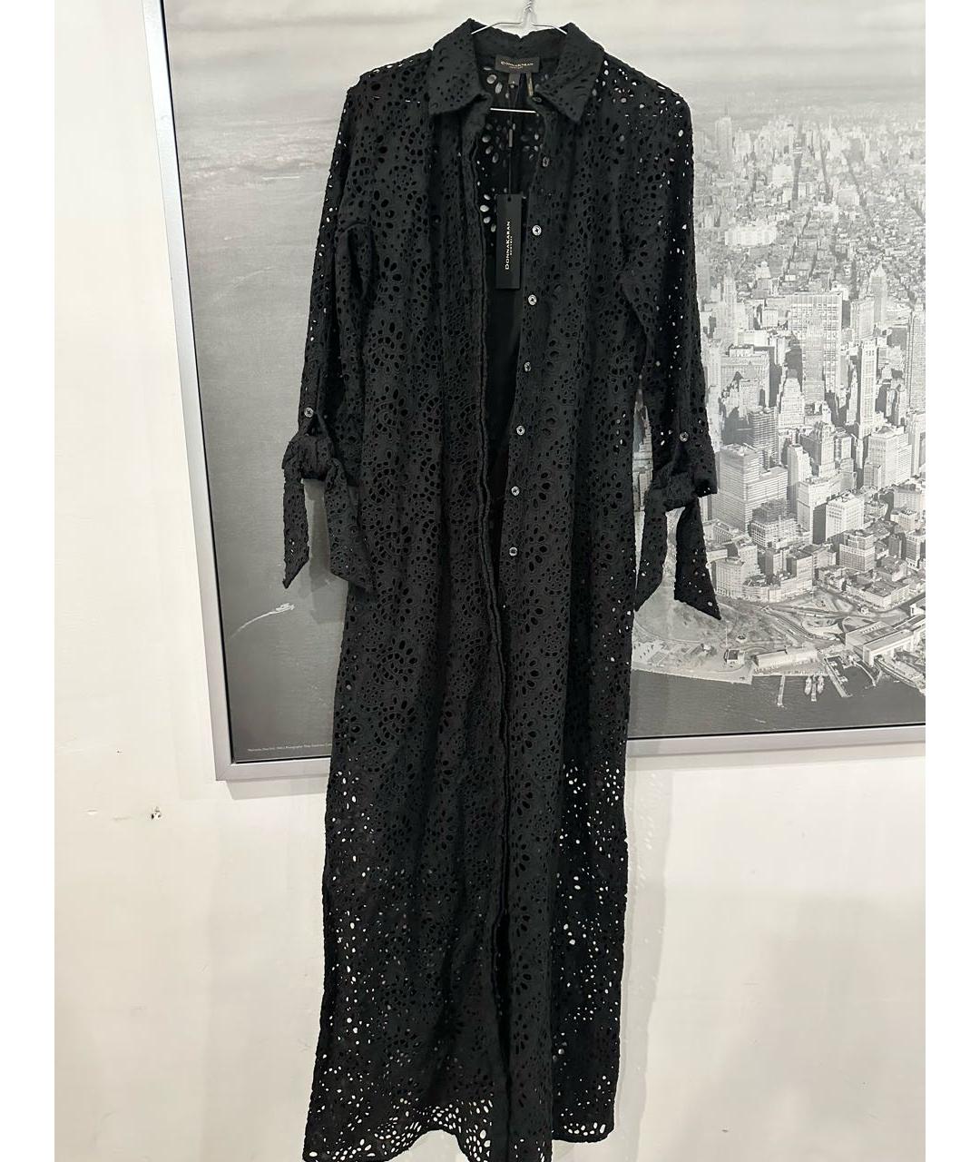 DKNY Черное хлопковое вечернее платье, фото 5