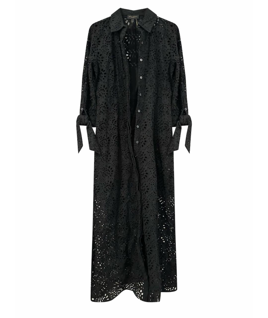 DKNY Черное хлопковое вечернее платье, фото 1