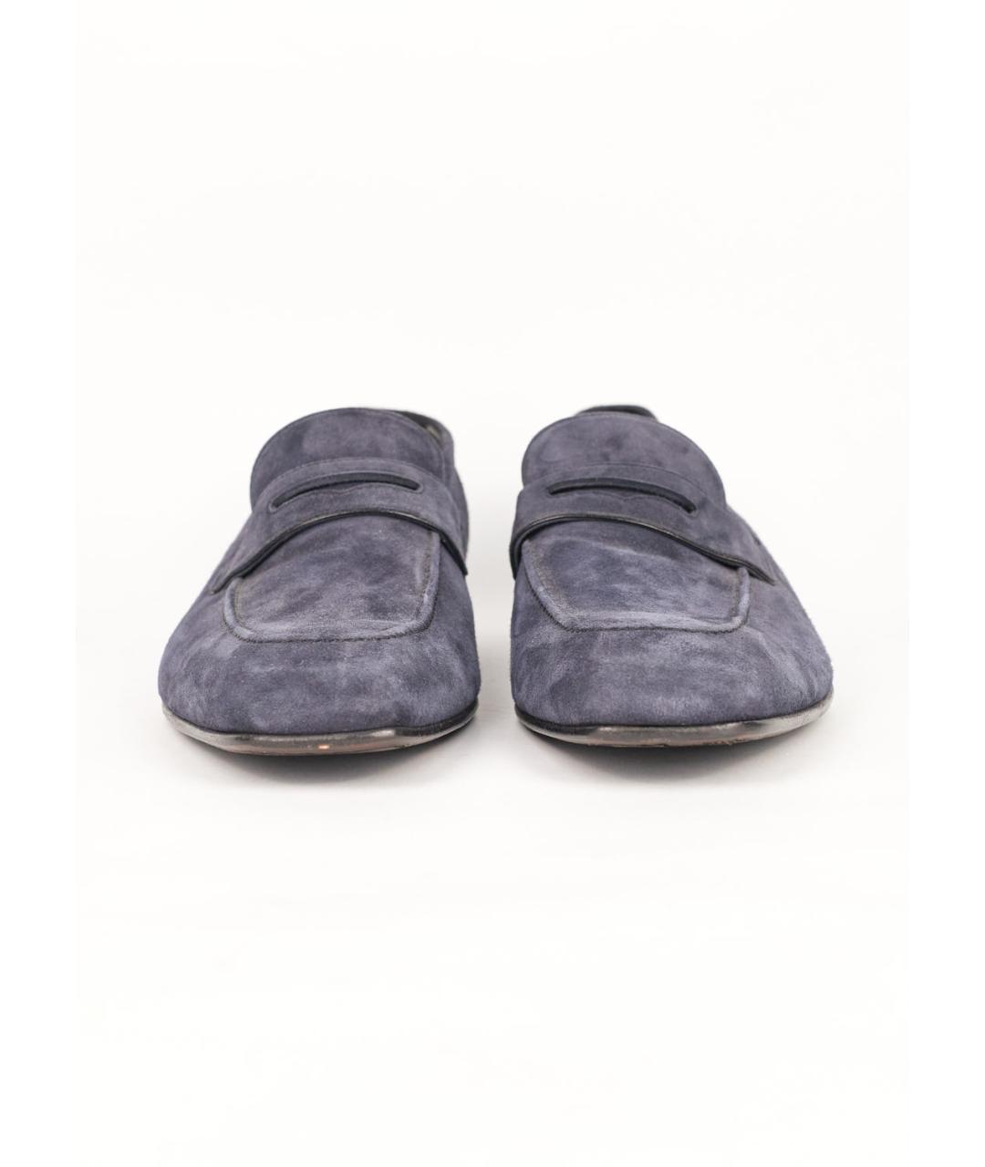 ERMENEGILDO ZEGNA XXX Синие замшевые туфли, фото 3